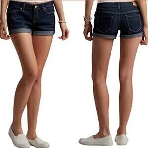 Aeropostale Midi Denim Shorts, Dark Blue, Size 00​​​​​​​​​​​​​​​​​